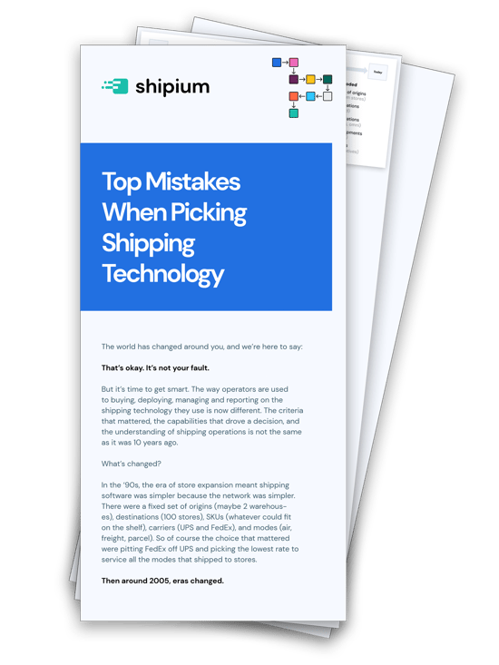 Top Mistakes when Picking Shipping Technology